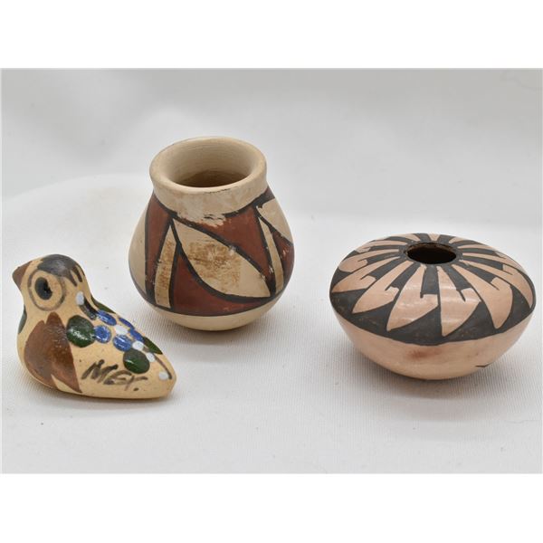 3 Pieces of Miniature Mexican Pottery