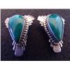 Image 1 : Navajo Sterling Turquoise Clip-On Earrings by Lee