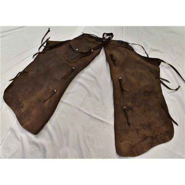 Vintage Cowboy Batwing Leather Chaps