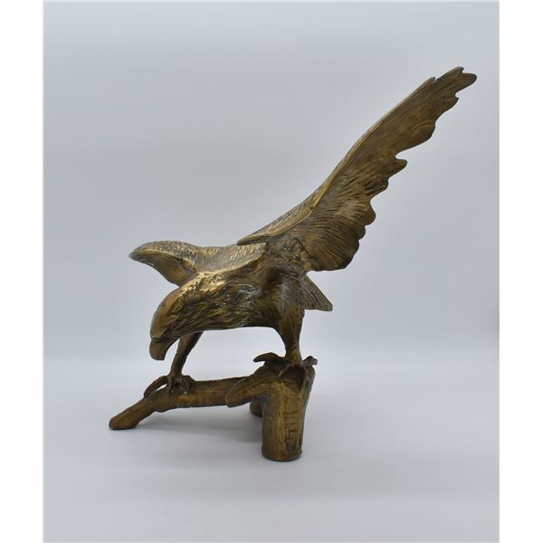 American Bald Eagle Brass Clad Sculpture