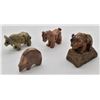 Image 2 : 4 Carved Stone Animals, 1 is a Zuni Bear by Quam