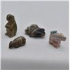 Image 3 : 4 Native American Zuni Carved Stone Fetishes