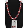 Image 2 : Coral Chip & Silver Plate Necklace & Earrings