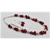 Image 4 : Coral Chip & Silver Plate Necklace & Earrings