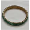 Image 2 : Malachite and Brass Bangle Bracelet