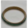 Image 4 : Malachite and Brass Bangle Bracelet