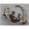 Image 1 : Navajo Sterling Inlay Lizard Pin by