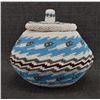 Image 3 : PAPAGO INDIAN BEADED BASKETRY CONTAINER