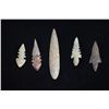 Image 1 : FIVE ANASAZI INDIAN ARROWHEADS