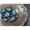 Image 3 : NAVAJO INDIAN SILVER AND TURQOUISE BELT BUCKLE