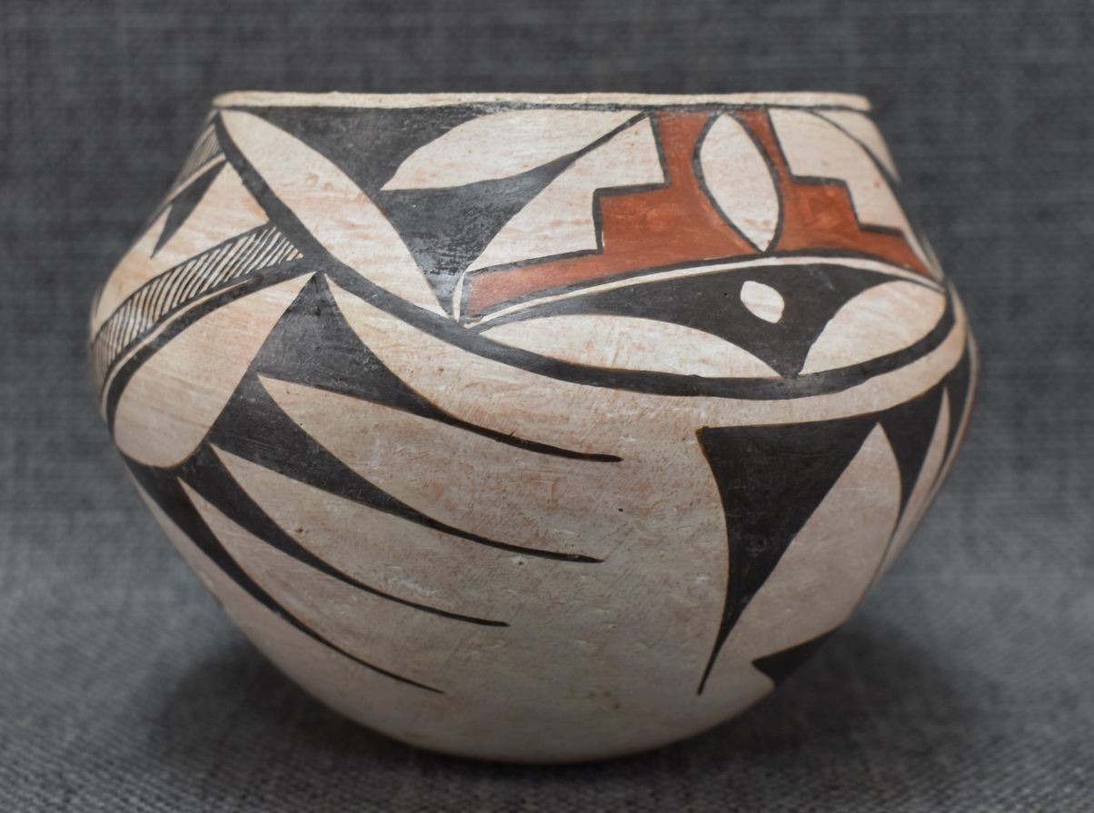 ACOMA INDIAN POTTERY BOWL BY M TORIVIO