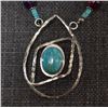 Image 2 : NAVAJO INDIAN SILVER AND TURQOUSIE NECKLACE BY MARY & EVERETT TELLER