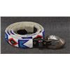 Image 1 : NAVAJO INDIAN BEADED BELT WITH SILVER RANGER BUCKLE SET SIGNED WITH HALLMARK
