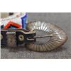 Image 2 : NAVAJO INDIAN BEADED BELT WITH SILVER RANGER BUCKLE SET SIGNED WITH HALLMARK