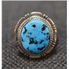 Image 1 : NAVAJO INDIAN STERLING SILVER AND TURQOUISE RING F.C.