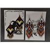 Image 1 : TWO PAIR OF NAVAJO INDIAN BEADED EARRINGS