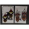 Image 2 : TWO PAIR OF NAVAJO INDIAN BEADED EARRINGS