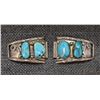 Image 1 : NAVAJO INDIAN SILVER AND TURQOUISE WATCH TIPS