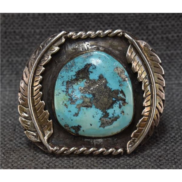 NAVAJO SILVER AND TURQOUISE BRACELET