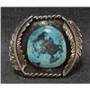 Image 1 : NAVAJO SILVER AND TURQOUISE BRACELET