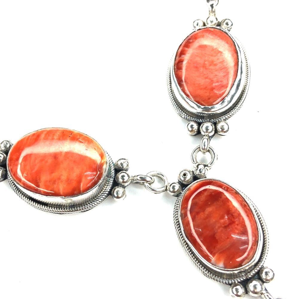 Rare Bea Tom Navajo Spiny Oyster Necklace & Earrings Set