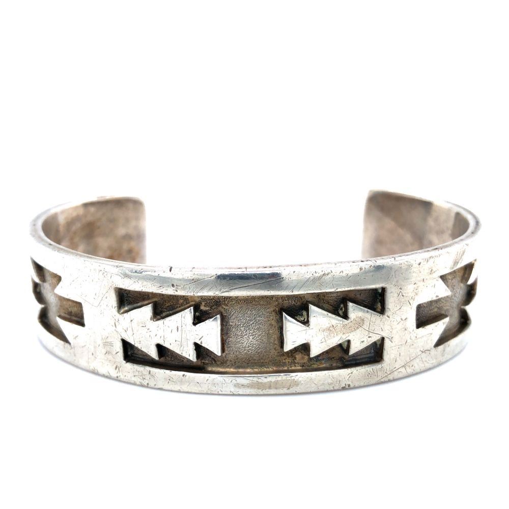 Vintage 1960 Navajo Overlay Cuff Signed