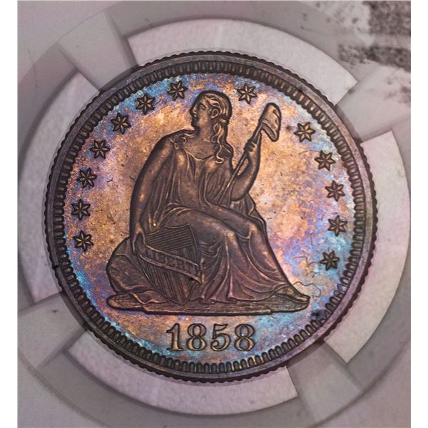 1858 25C NGC PF66 CAC