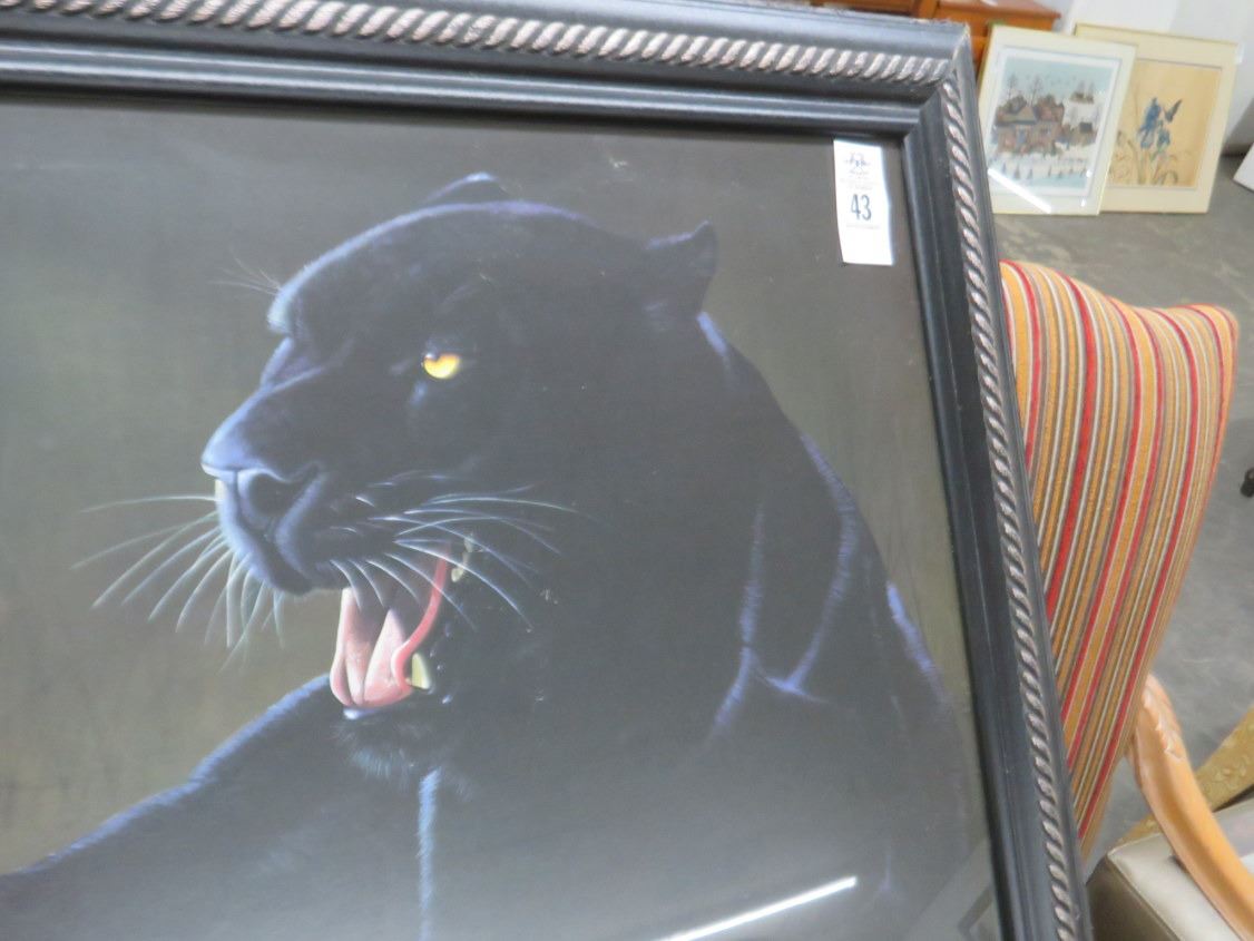 Kelby Love Framed Black Panther Print 30 X 42 Kelby love framed black panther print 30 x 42