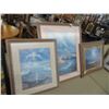 Image 1 : 3-Framed Signed & Numbered Prints - 24" x 30"/36" x 24" - 3 X $