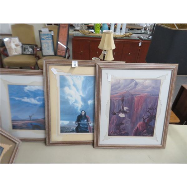 3-Framed Signed & Numbered Prints by Rod Bearclad Berry - 24" x 30" - 3 X $