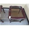 Image 2 : Mahogany Glasstop End Tables (2)