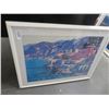 Image 1 : Framed Greek Island Print - 32" x 42"