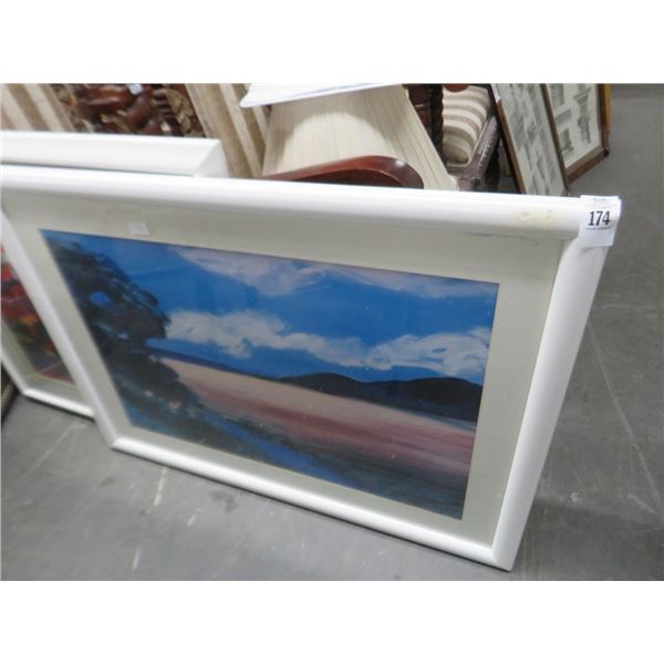 2-Framed Beach Scene, Floral Print - 28" x 42" - 2 X $