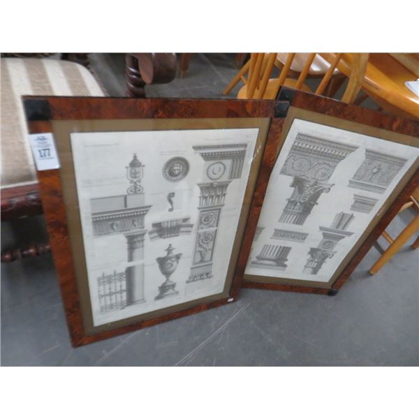 2-Framed Italian Prints - 30" x 23" - 2 X $