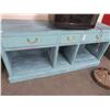 Image 1 : Blue Distressed 3 Drawer Console