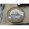 Image 1 : Round Tall Ship Wall Art - 14"