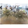 Image 1 : 2-Metal Gold Spike Sphere Hanging Light - 2 X $