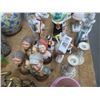 Image 2 : Ceramic Painted Figurines, Cherub Clock, & Hobnail Pitcher