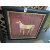 Image 1 : Framed Animal Print - 35" x 34"