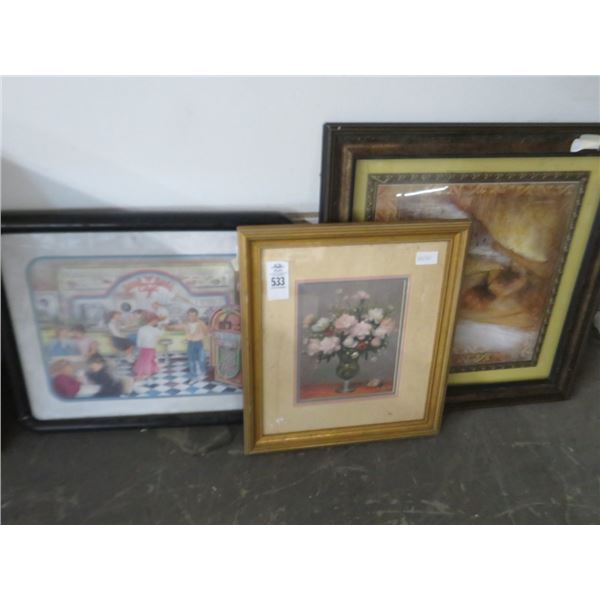 Framed Floral, Café & Other Print (3)