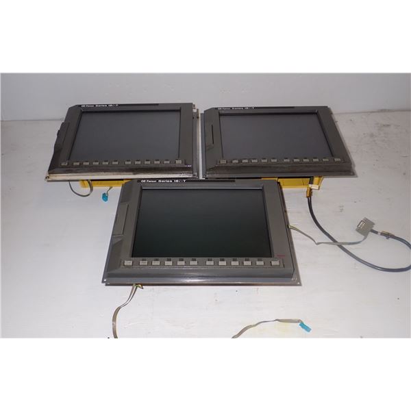 (3) Fanuc #A02B-0238-B612 Series 18i-TA Screens