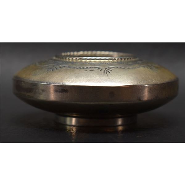 NAVAJO INDIAN SILVER BOWL