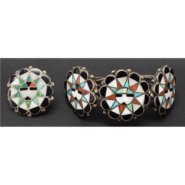 ZUNI INDIAN BRACELET AND RING