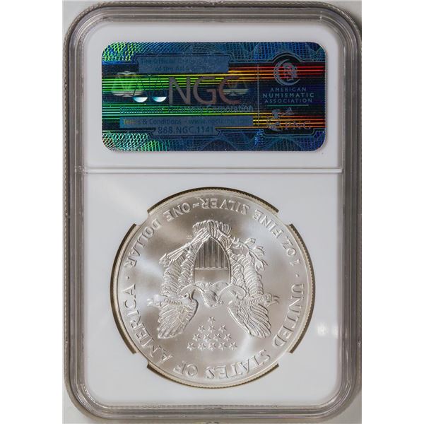 2002 American Silver Eagle .999 Fine Silver Dollar Coin NGC MS69
