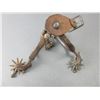 Image 2 : 2 Unmarked Buermann Drop Shank Spurs- .5" Bands- 1.5" Shanks- 10 Point Rowels- Chap Guards- Jingle B