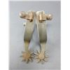 Image 2 : Marked Kelly Iron Spurs- .8" Bands- 2" Shanks- 9 Point Rowels- Good Condition