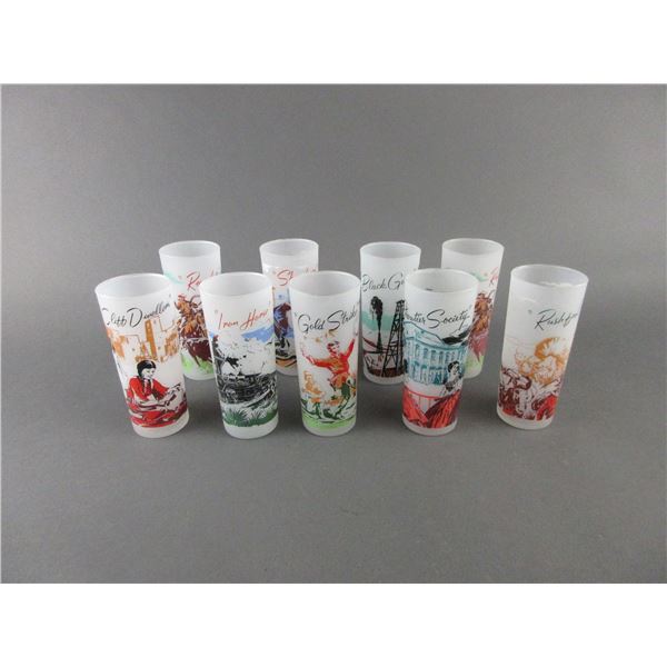 8 Western Themed Glasses- 6.5"