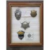 Image 1 : 3 Original Law Enforcement  Badges- Yellow Cab Badge- Rare Yellow Cab Token- 11.5" X 9.5"