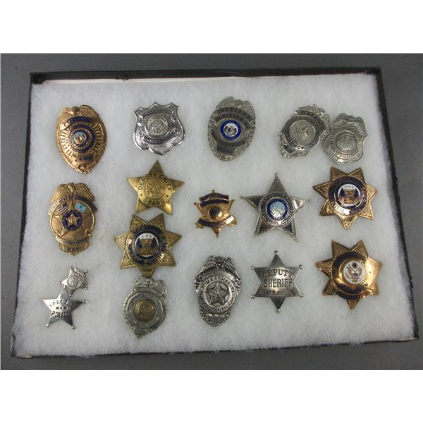 17 Original Law Enforcement Badges- 16" X 12"