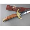 Image 2 : Stainless Sword With Sheath- Pakistan- 19" Blade- 7" Handle
